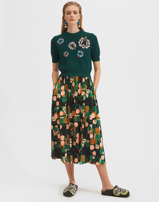 Cropped Knit Top La DoubleJ: Solid Green Cropped Knit Top LaDoubleJ: Solid Green PUL0035KNI027