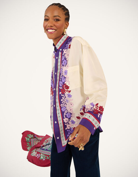 Better Than Your Boyfriend's Shirt La DoubleJ: Regalia Placée Ecru SHI0092SIL009