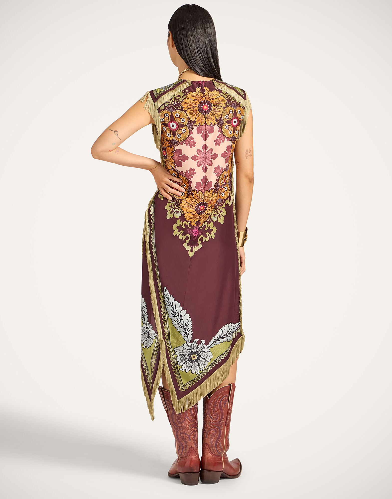 Scarf Dress La DoubleJ: Bounty Placée Burgundy Scarf Dress La DoubleJ: Bounty Placée Burgundy DRE0964SIL009