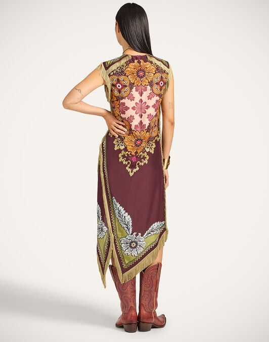 Scarf Dress La DoubleJ: Bounty Placée Burgundy Scarf Dress La DoubleJ: Bounty Placée Burgundy DRE0964SIL009
