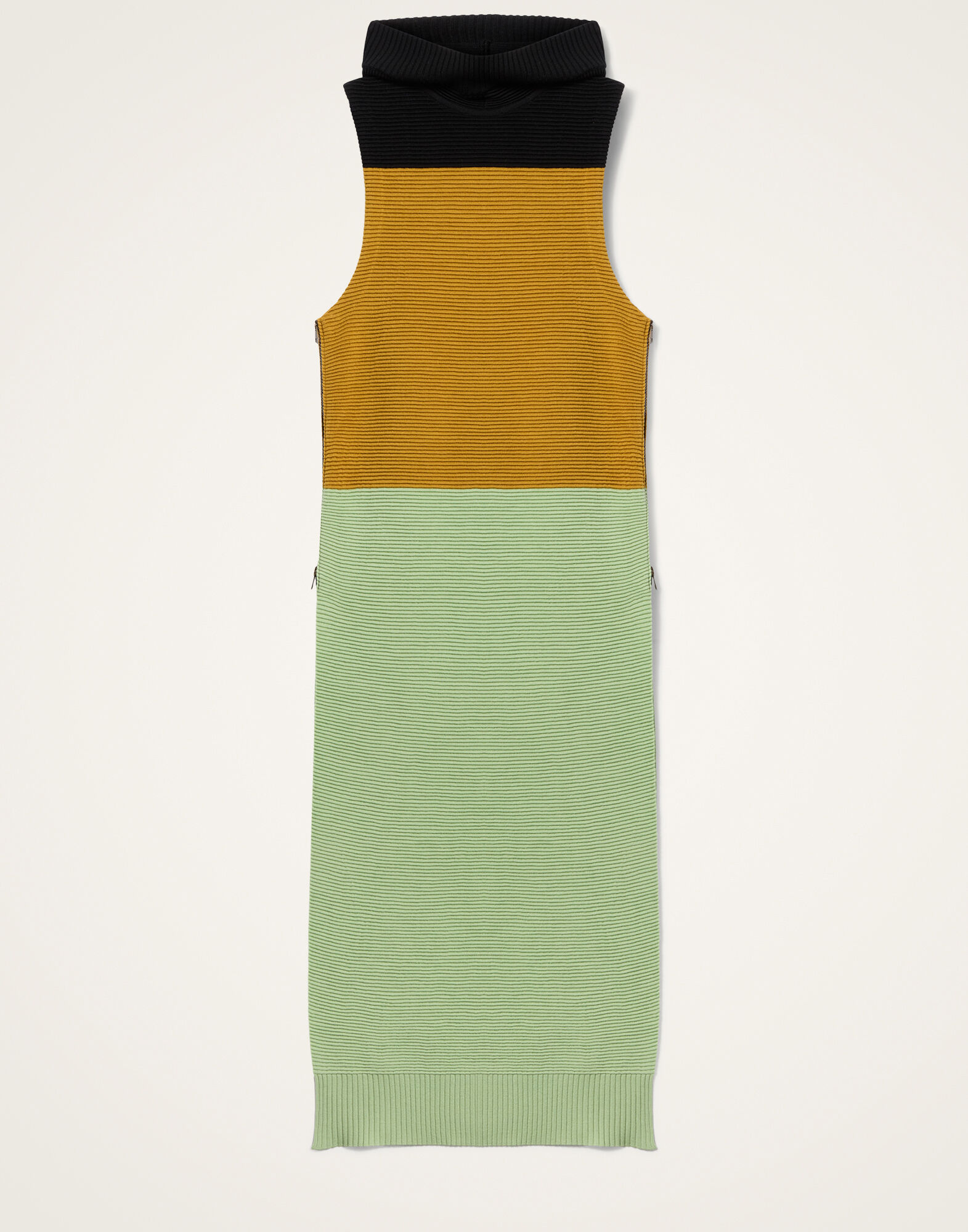 Hoody Dress La DoubleJ: Color Block Black, Yellow & Green Hoody Dress La DoubleJ: Color Block Black, Yellow & Green DRE0992KNI178