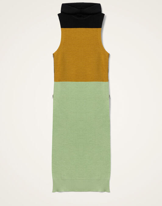 Hoody Dress La DoubleJ: Color Block Black, Yellow & Green Hoody Dress La DoubleJ: Color Block Black, Yellow & Green DRE0992KNI178