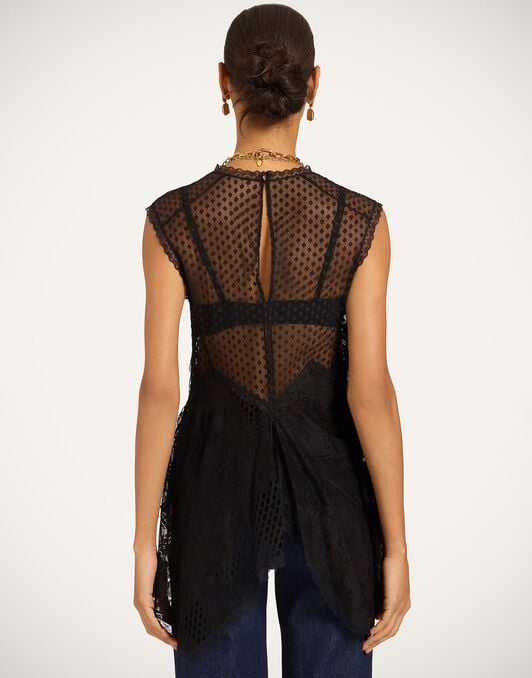 Aura Top La DoubleJ: Solid Black TOP0189LAC009