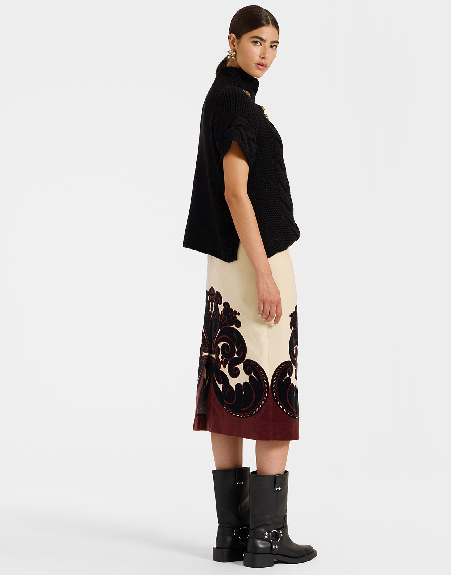 Pencil Skirt La DoubleJ: Corsini Placée Cream Pencil Skirt La DoubleJ: Corsini Placée Cream SKI0022COT060