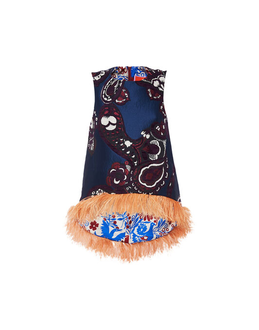 La Scala Top (With Feathers) La DoubleJ: Paisley Blu La Scala Top (With Feathers) La DoubleJ: Paisley Blu TOP0140JCQ088