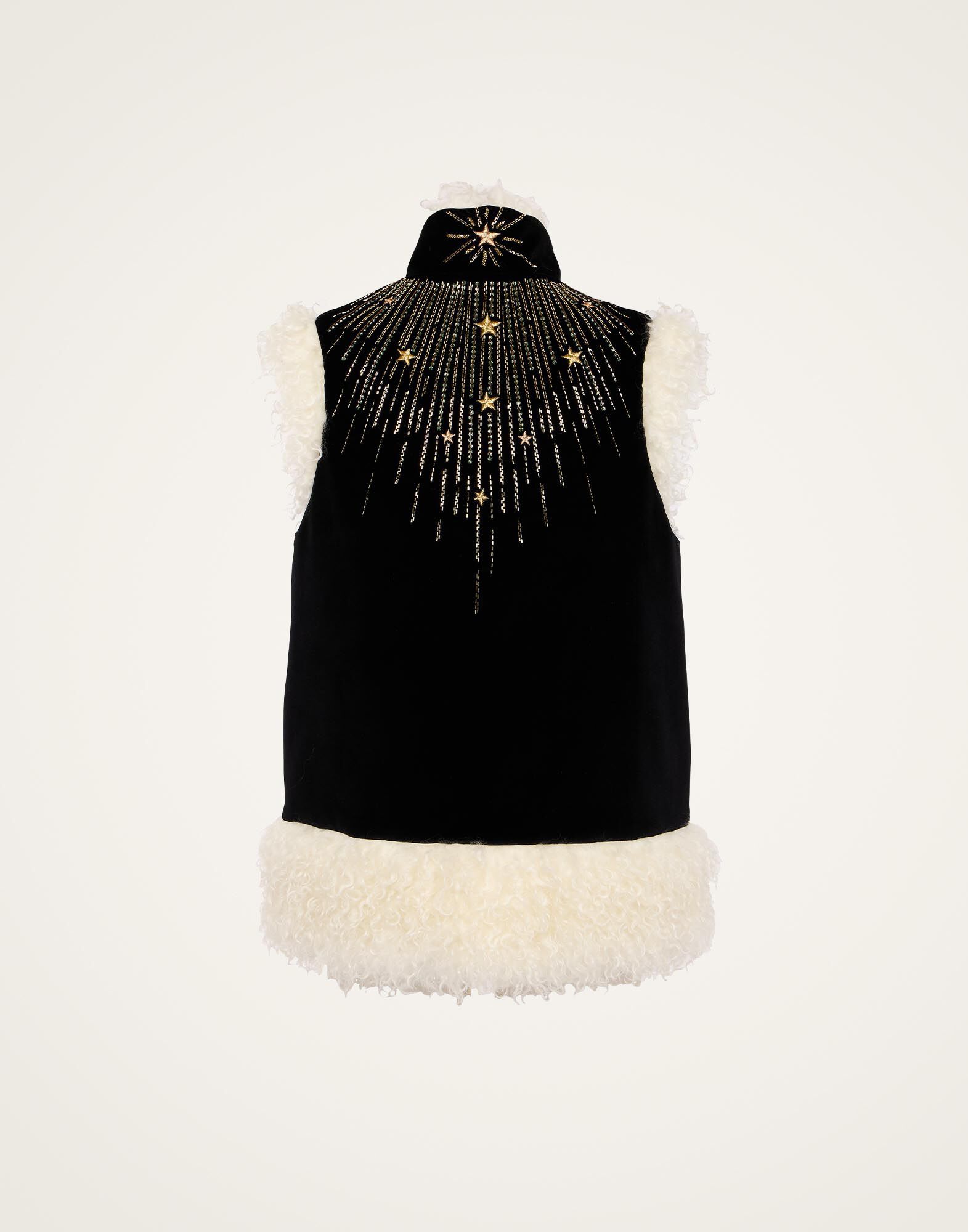 Sleeveless Folk Jacket La DoubleJ: Solid Black JAC0115VEL011
