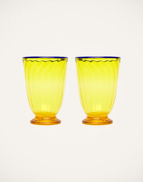 Rainbow Glasses Set Of 2 La DoubleJ: Yellow GLA0014MUR001