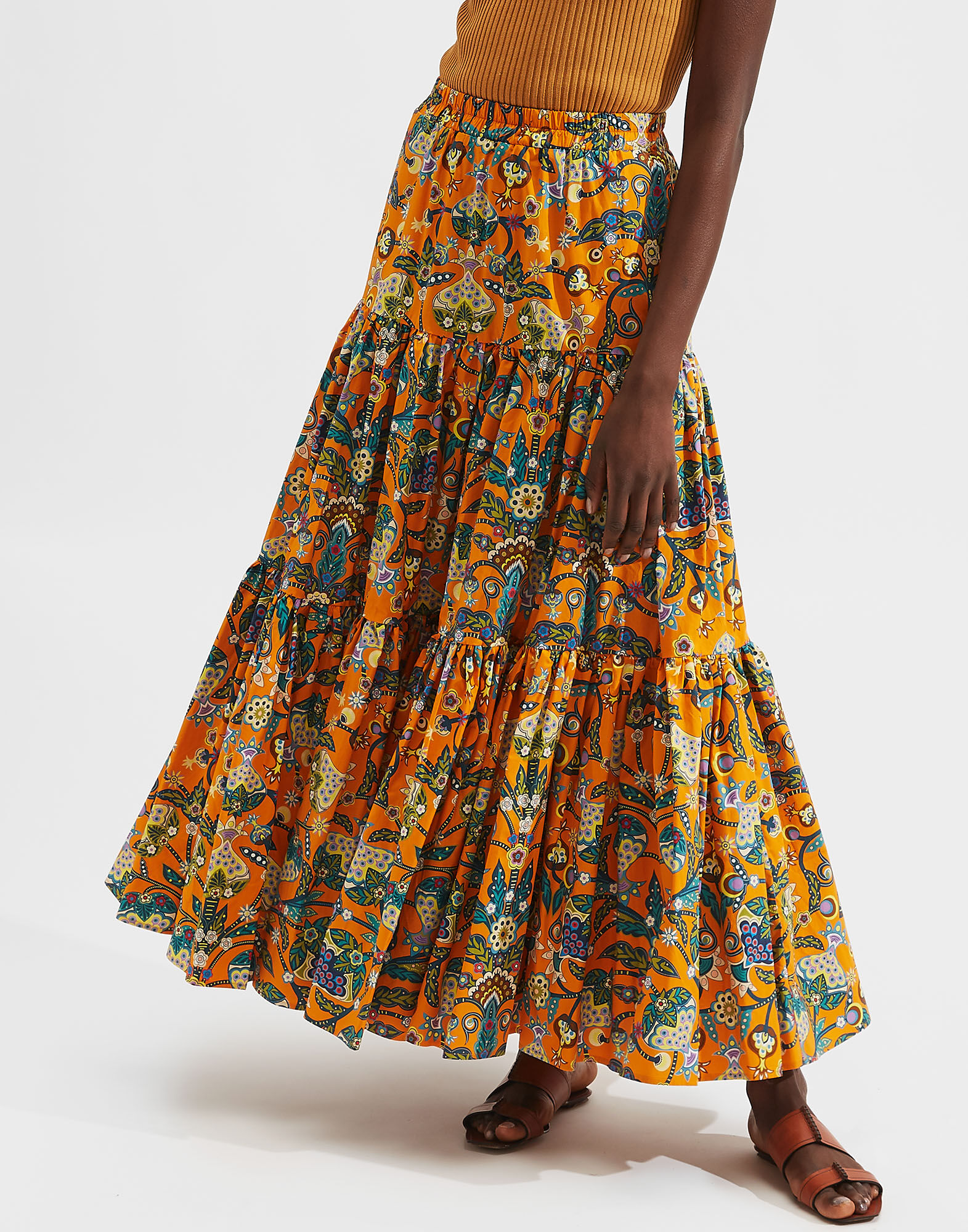 Big Skirt La DoubleJ: Tree Of Life Arancio Big Skirt LaDoubleJ: Tree Of Life Arancio SKI0001COT020