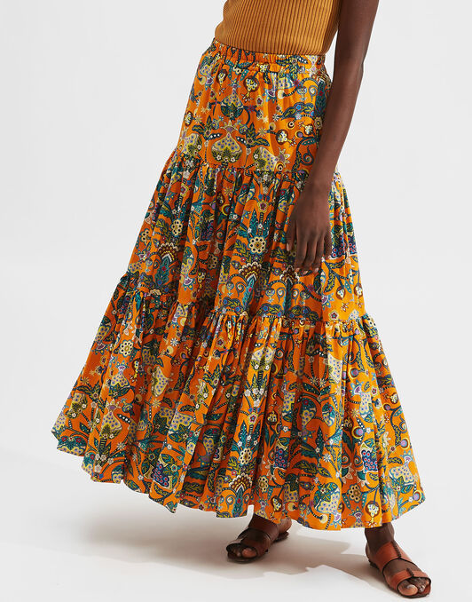 Big Skirt La DoubleJ: Tree Of Life Arancio Big Skirt LaDoubleJ: Tree Of Life Arancio SKI0001COT020