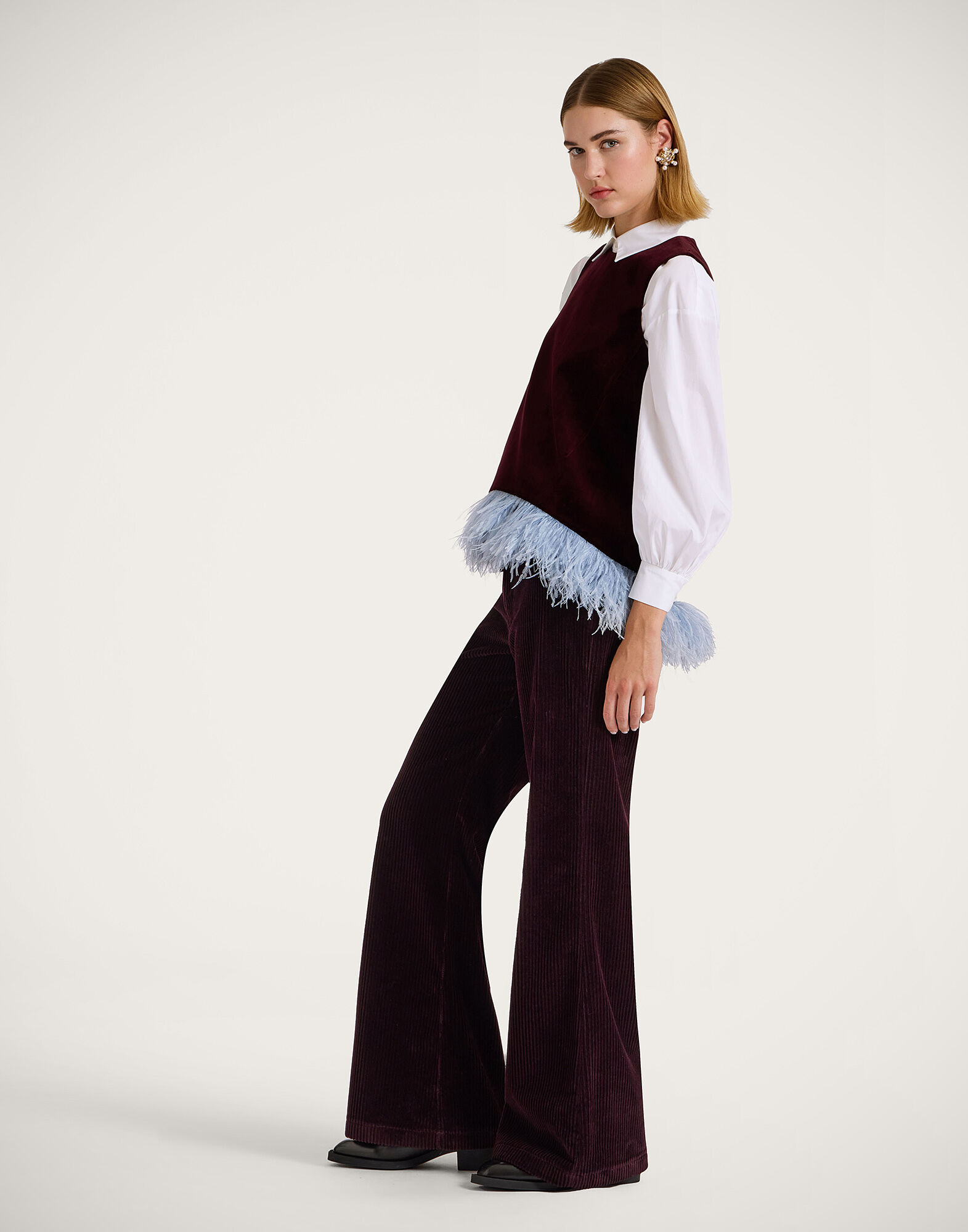 The Flare Pants La DoubleJ: Solid Purple The Flare Pants La DoubleJ: Solid Purple TRO0140VEL013