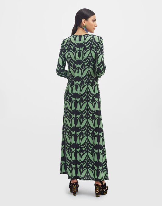 Long Sleeve Swing Dress La DoubleJ: Papyrus Green Long Sleeve Swing Dress La DoubleJ: Papyrus Green DRE0184VIS001