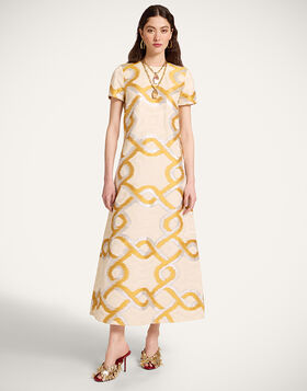 Swing Dress La DoubleJ: Tackle Gold DRE0001JCQ081
