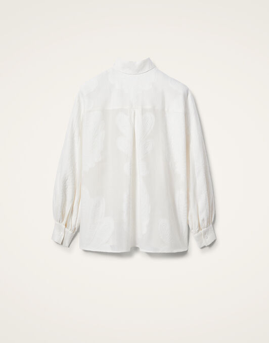 Poet Shirt La DoubleJ: Pineapple Lace White Poet Shirt La DoubleJ: Pineapple Lace White SHI0055JCQ046