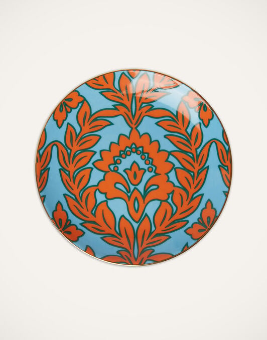 Side Plates Set Of 2 La DoubleJ: Turquoise - Pink Garland SID0002CER001