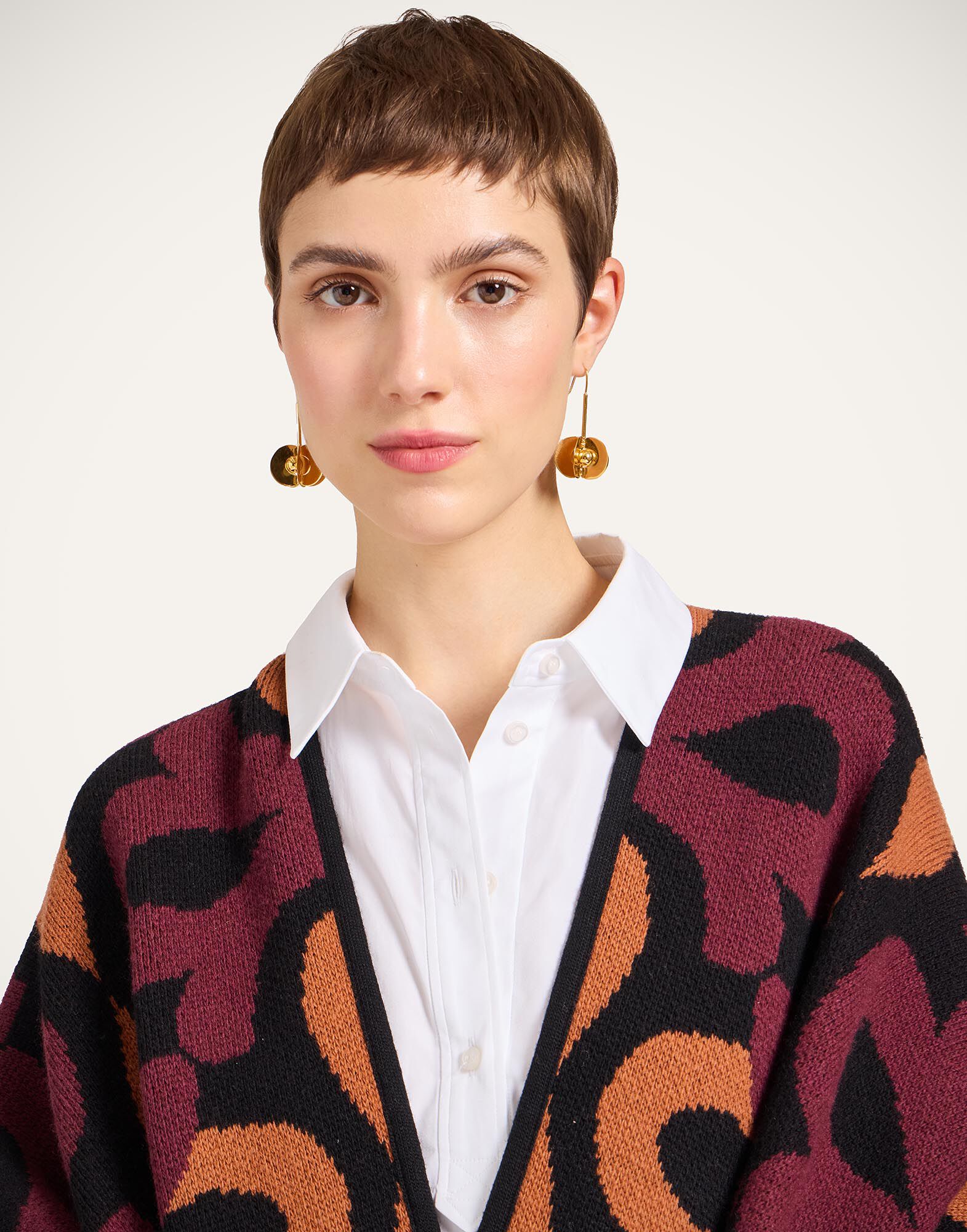 Maiolika Robe La DoubleJ: Multicolor Burgundy Maiolika Robe La DoubleJ: Multicolor Burgundy SCA0090KNI184