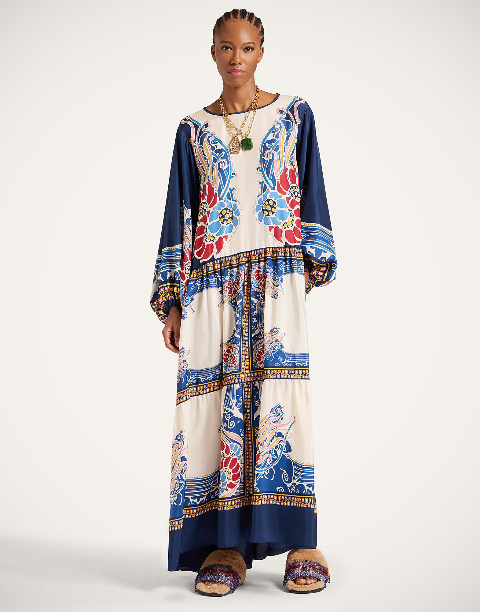 Vesta Dress La DoubleJ: Lemuria Placée Blue Vesta Dress La DoubleJ: Lemuria Placée Blue DRE0302SIL009