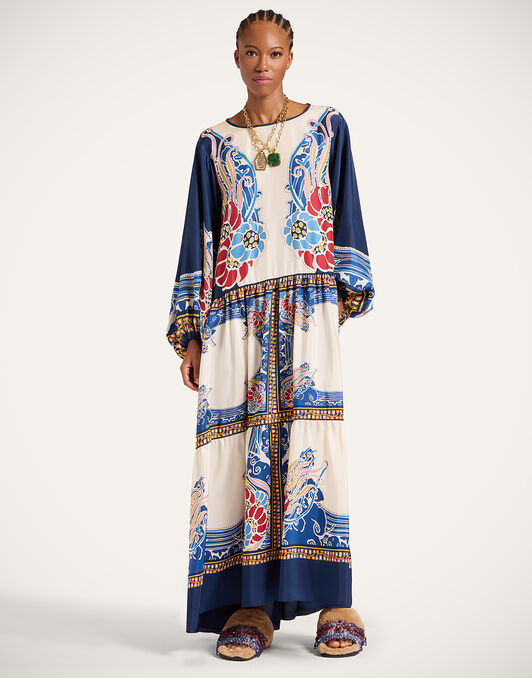 Vesta Dress La DoubleJ: Lemuria Placée Blue Vesta Dress La DoubleJ: Lemuria Placée Blue DRE0302SIL009