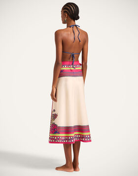 Sarong Skirt La DoubleJ: Lemuria Placée Pink SKI0122COT056