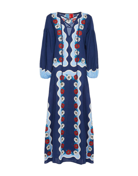 Viviana Dress La DoubleJ: Whitsun Placée Blue DRE0716COT056