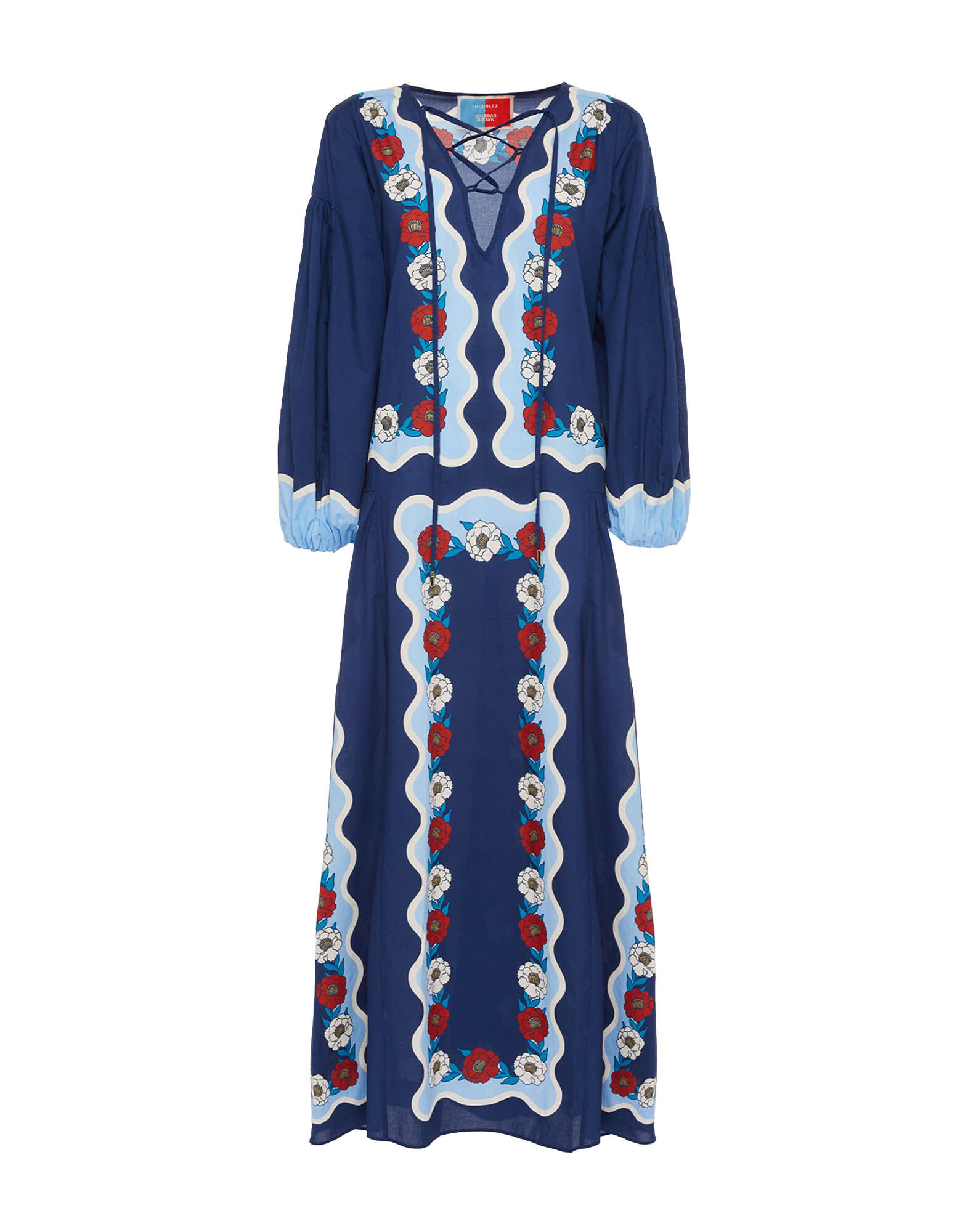Viviana Dress La DoubleJ: Whitsun Placée Blue DRE0716COT056