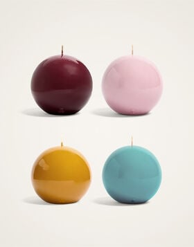 Candle Sphere Set of 4 La DoubleJ: Multicolor Candle Sphere Set of 4 La DoubleJ: Multicolor CAN0022WAX001
