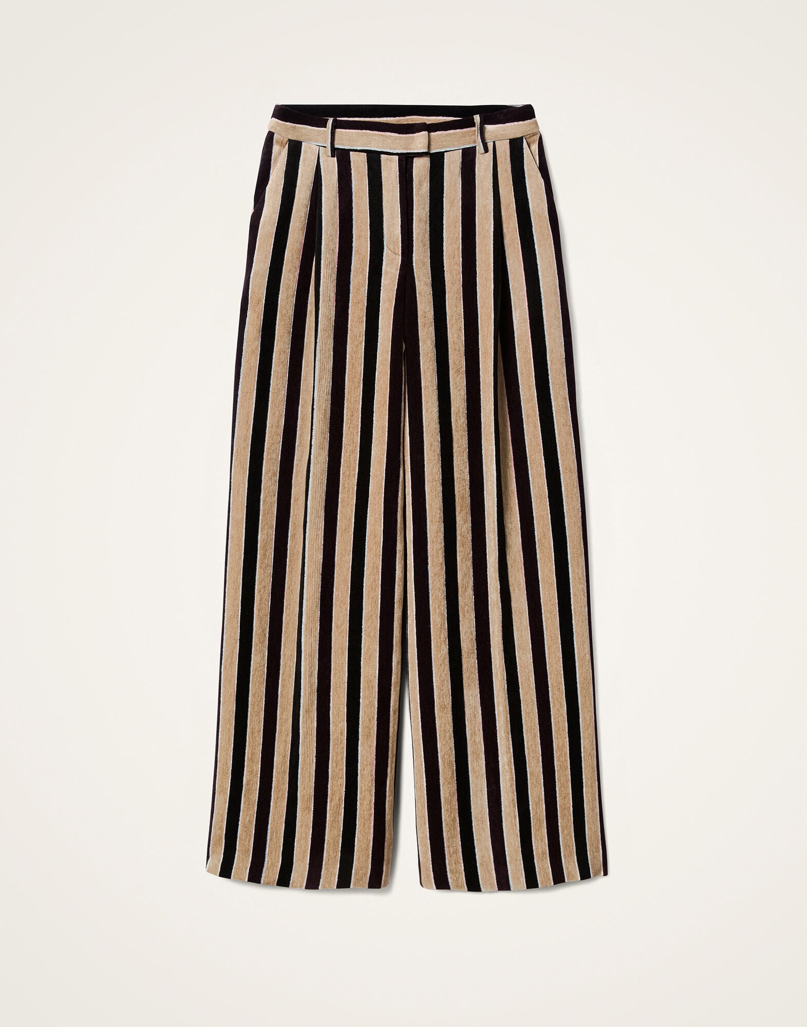 Loose Pants La DoubleJ: Stripes Light Beige TRO0135VIS026