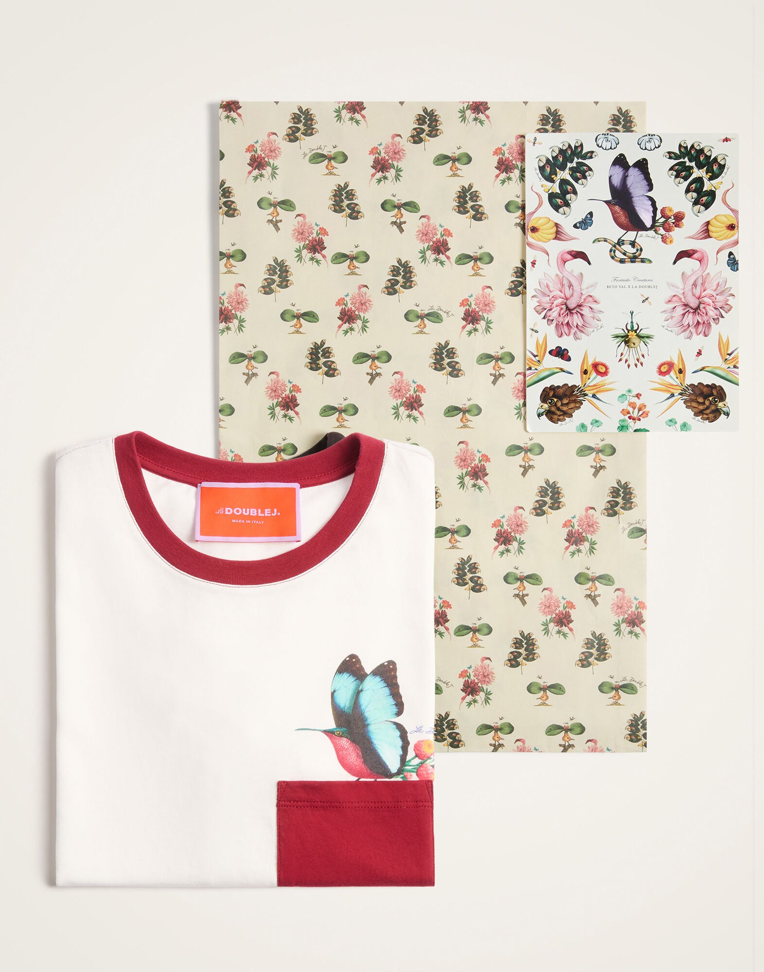 High Vibe Tee La DoubleJ: Butterbird White High Vibe Tee La DoubleJ: Butterbird White TSH0070JER079