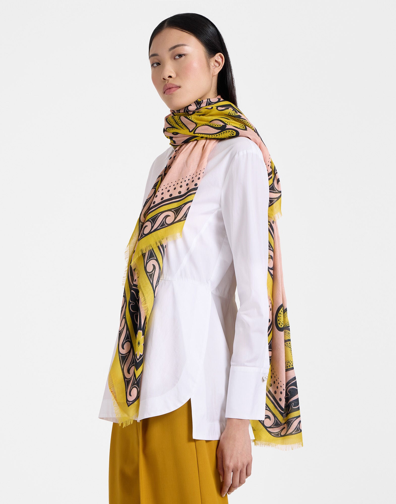 Foulard 140 La DoubleJ: Herald Fuchsia SCA0060MOS001
