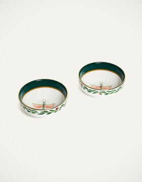 Snack Bowl Set Of 2 La DoubleJ: Libellula Green CIO0009CER001
