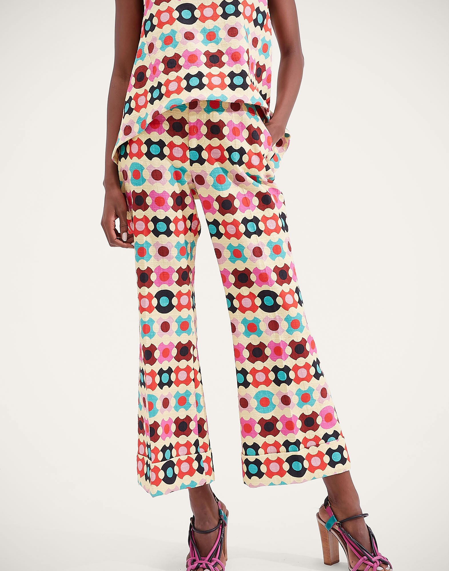 Hendrix Pants La DoubleJ: Groovy Dot Giallo ldj-babe-sonya-woodros