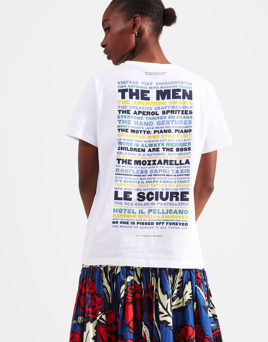Slogan T-shirt La DoubleJ: Italy Rocks Slogan T-shirt LaDoubleJ: Italy Rocks SHI0031JER010
