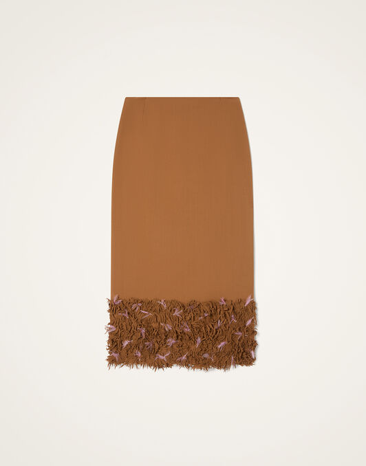 Pencil Skirt La DoubleJ: Solid Tobacco Pencil Skirt La DoubleJ: Solid Tobacco SKI0215VIS035