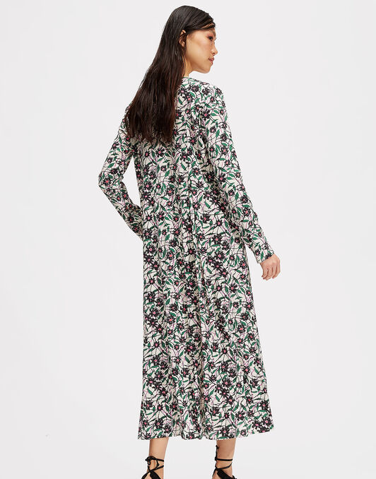 V Trapezio Dress La DoubleJ: Scrambled V Trapezio Dress LaDoubleJ: Scrambled DRE0127VIS001