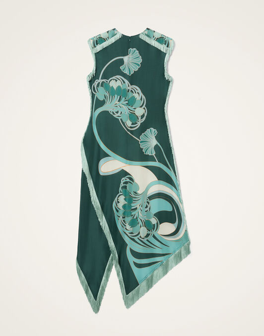 Scarf Dress La DoubleJ: Blooming Tulip Placée Dark Green Scarf Dress La DoubleJ: Blooming Tulip Placée Dark Green DRE0964SIL009