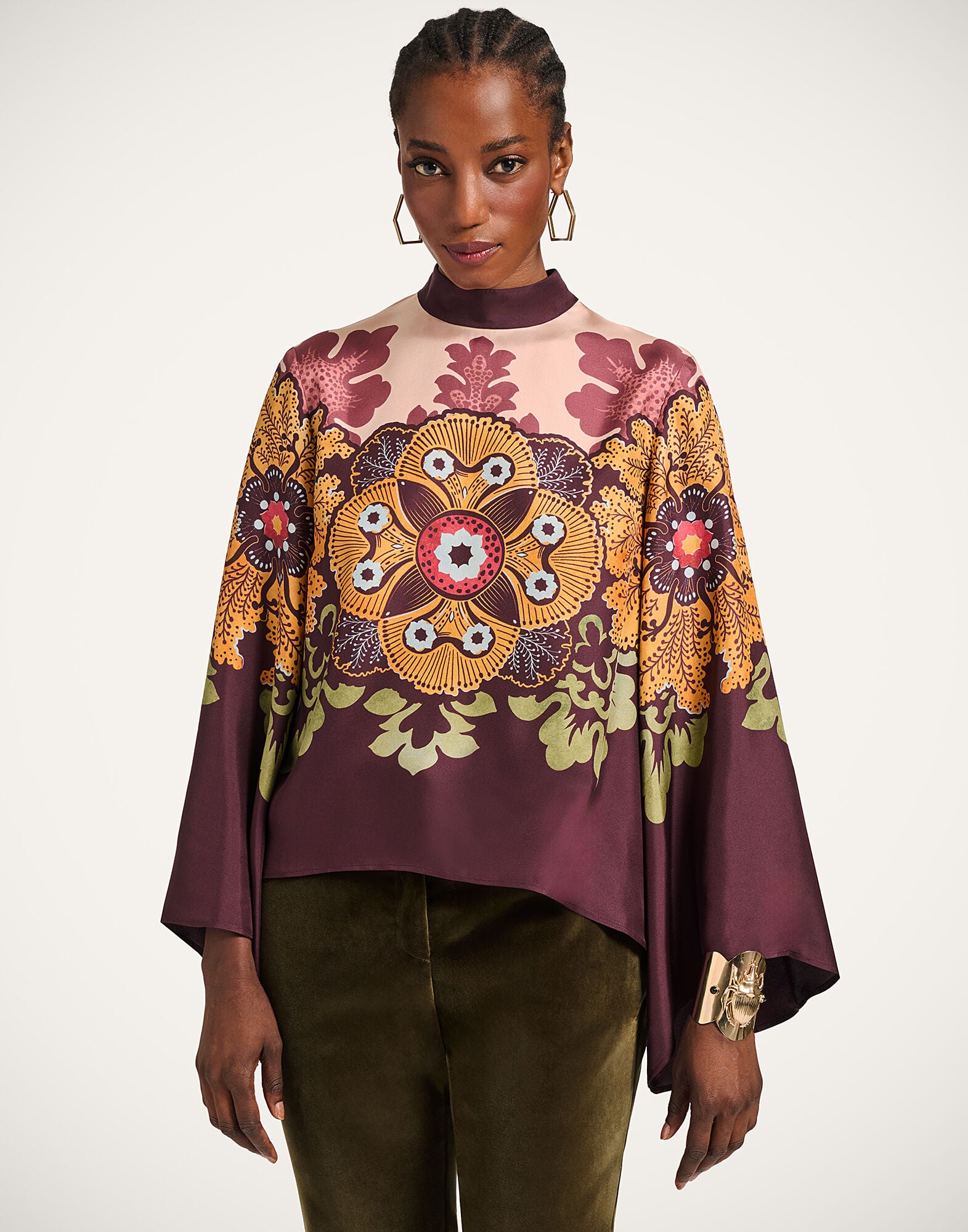Make An Exit Top La DoubleJ: Bounty Placée Burgundy TOP0117SIL017