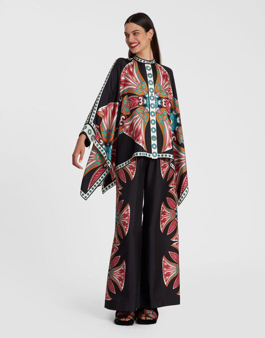 Foulard Shirt La DoubleJ: Lotus Placée Pink Foulard Shirt La DoubleJ: Lotus Placée Pink SHI0167LAC008