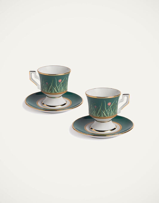 Espresso Cup & Saucer Set of 2 La DoubleJ: Libellula Espresso Cup & Saucer Set of 2 La DoubleJ Housewives: Libellula DIS0007CER001