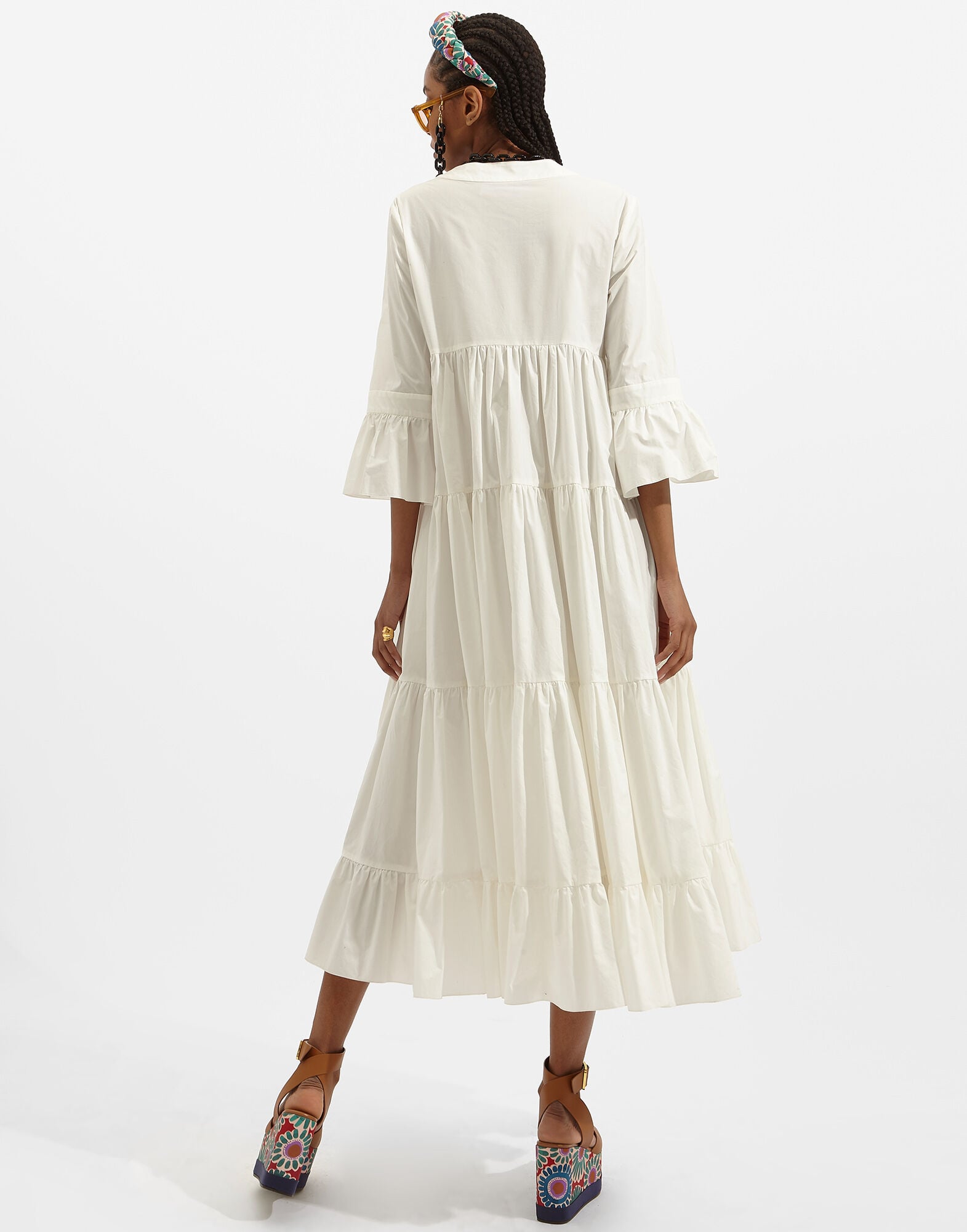 Jennifer Jane Dress La DoubleJ: Solid White Smoke DRE0114COT001