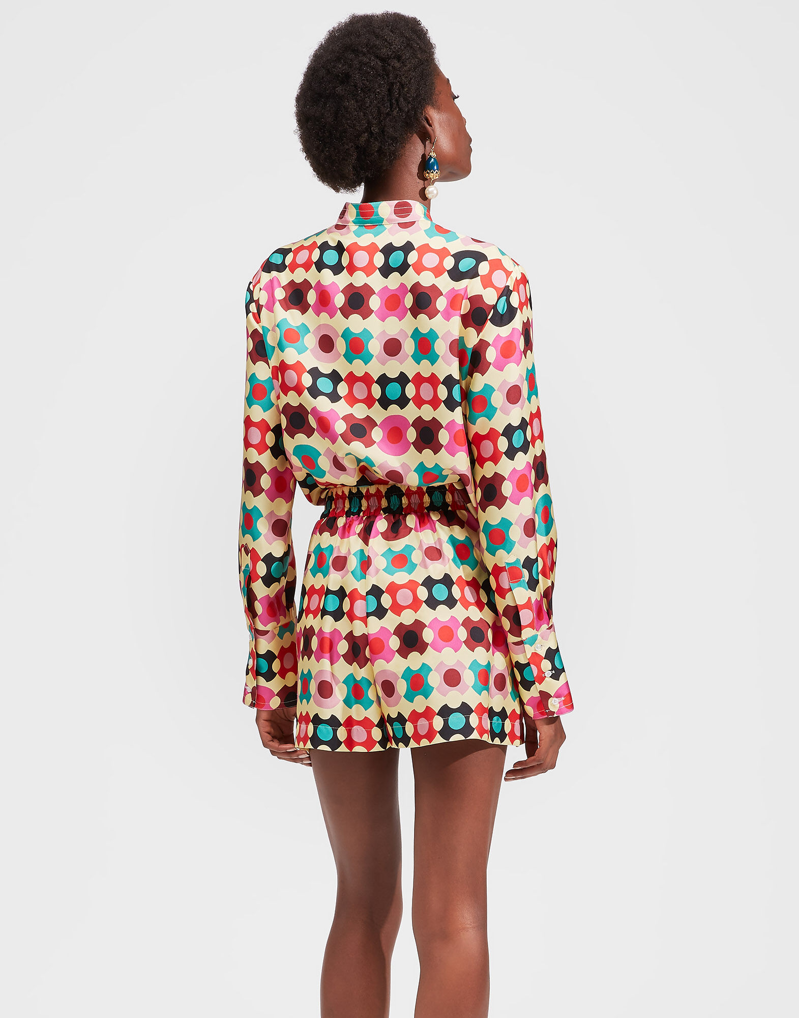 Portofino Shirt La DoubleJ: Groovy Dot Giallo Portofino Shirt LaDoubleJ: Groovy Dot Giallo SHI0046SIL001