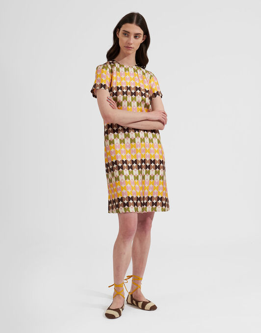 Mini Swing Dress La DoubleJ: Mezzaluna Chocolate Mini Swing Dress La DoubleJ: Mezzaluna Chocolate DRE0963SIL006