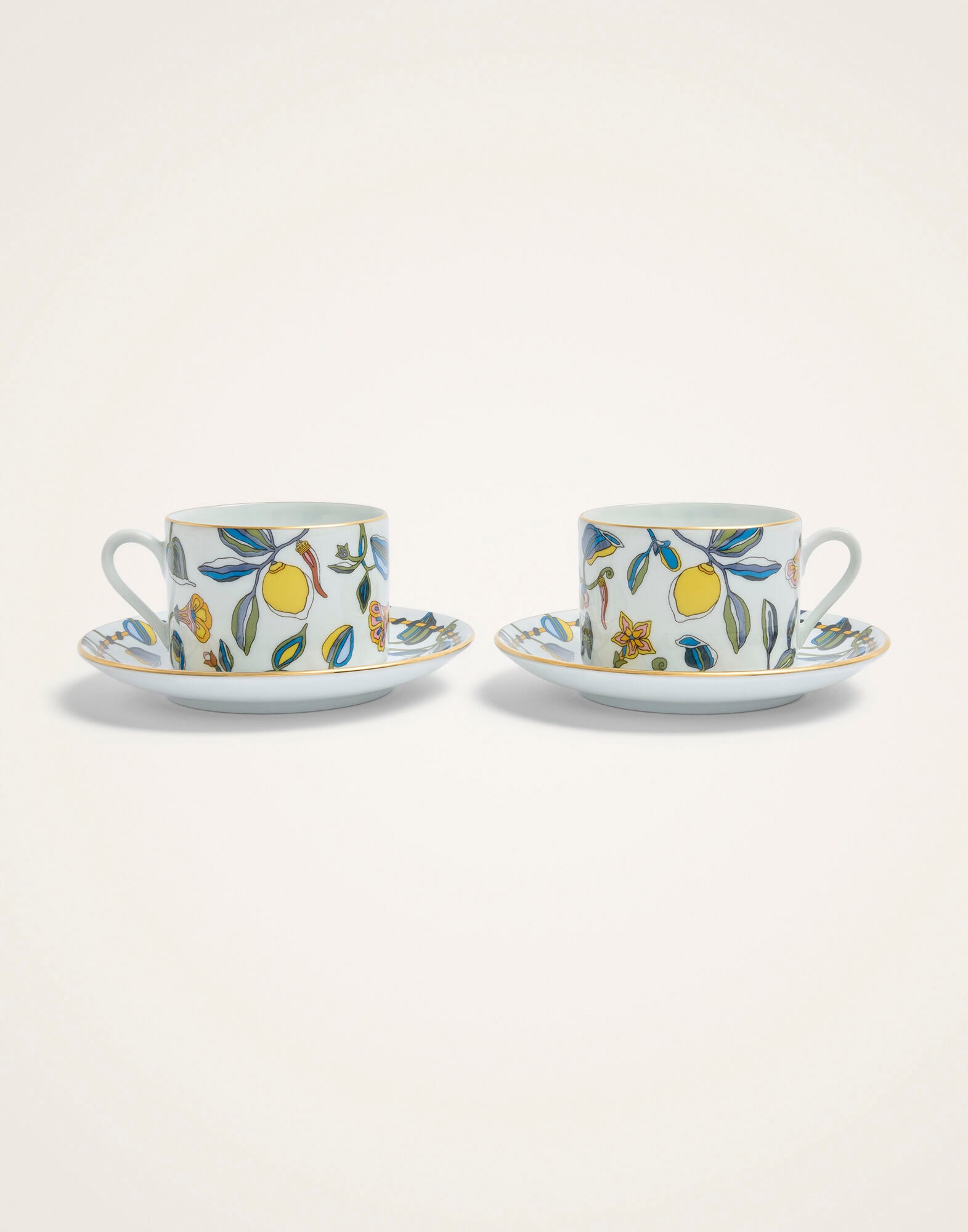 Impero Tea Cup Set Of 2 La DoubleJ: Borboni White Impero Tea Cup Set Of 2 La DoubleJ: Borboni White CUP0012CER001
