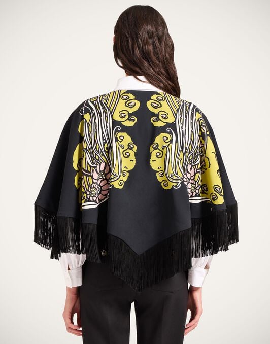 Reversible Mini Poncho Top La DoubleJ: Lemuria Placée Black Reversible Mini Poncho Top La DoubleJ: Lemuria Placée Black SCA0077VIS011
