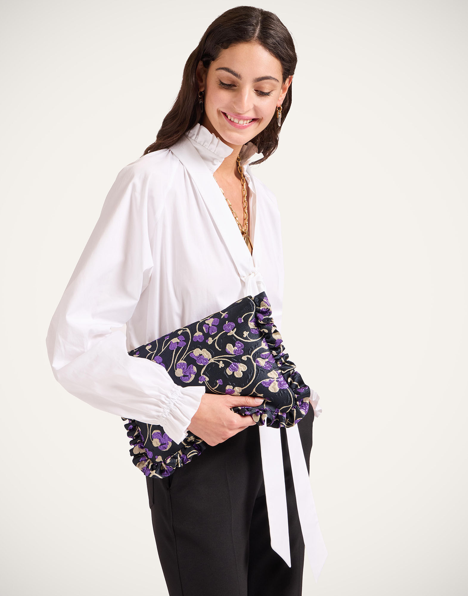 Hand Pochette La DoubleJ: Honeysuckle Black BAG0059JCQ128