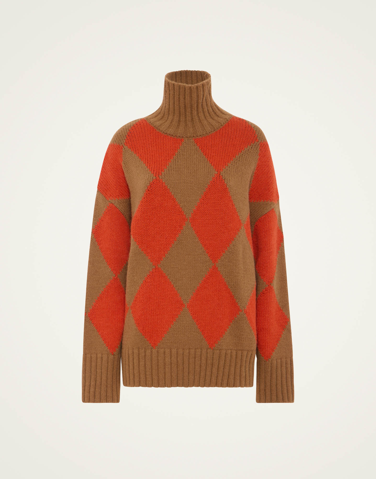 Argyle Sweater La DoubleJ: Camel/Orange Argyle Sweater La DoubleJ: Camel/Orange PUL0091KNI064