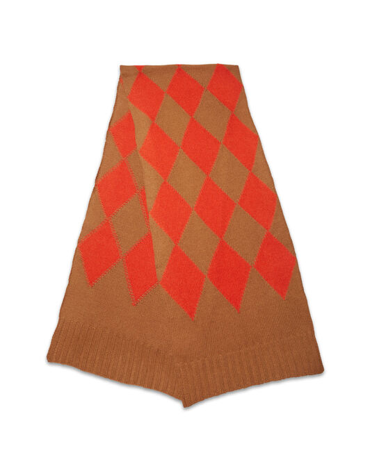 Argyle Scarf La DoubleJ: Camel Orange Argyle Scarf La DoubleJ: Camel Orange SCA0029KNI064