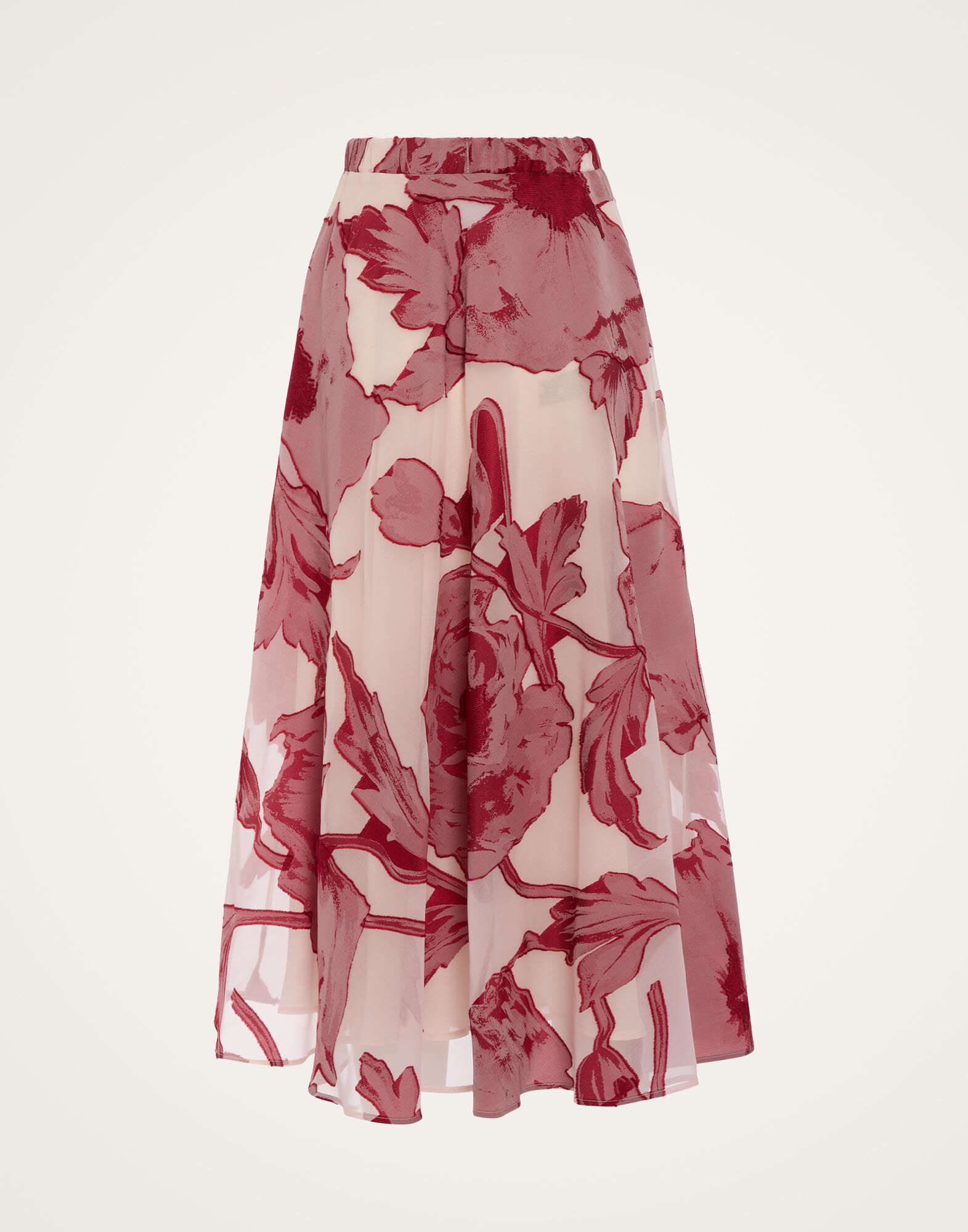 Drawstring Skirt La DoubleJ: Sylph Fil Coupé Pink SKI0098FCP007