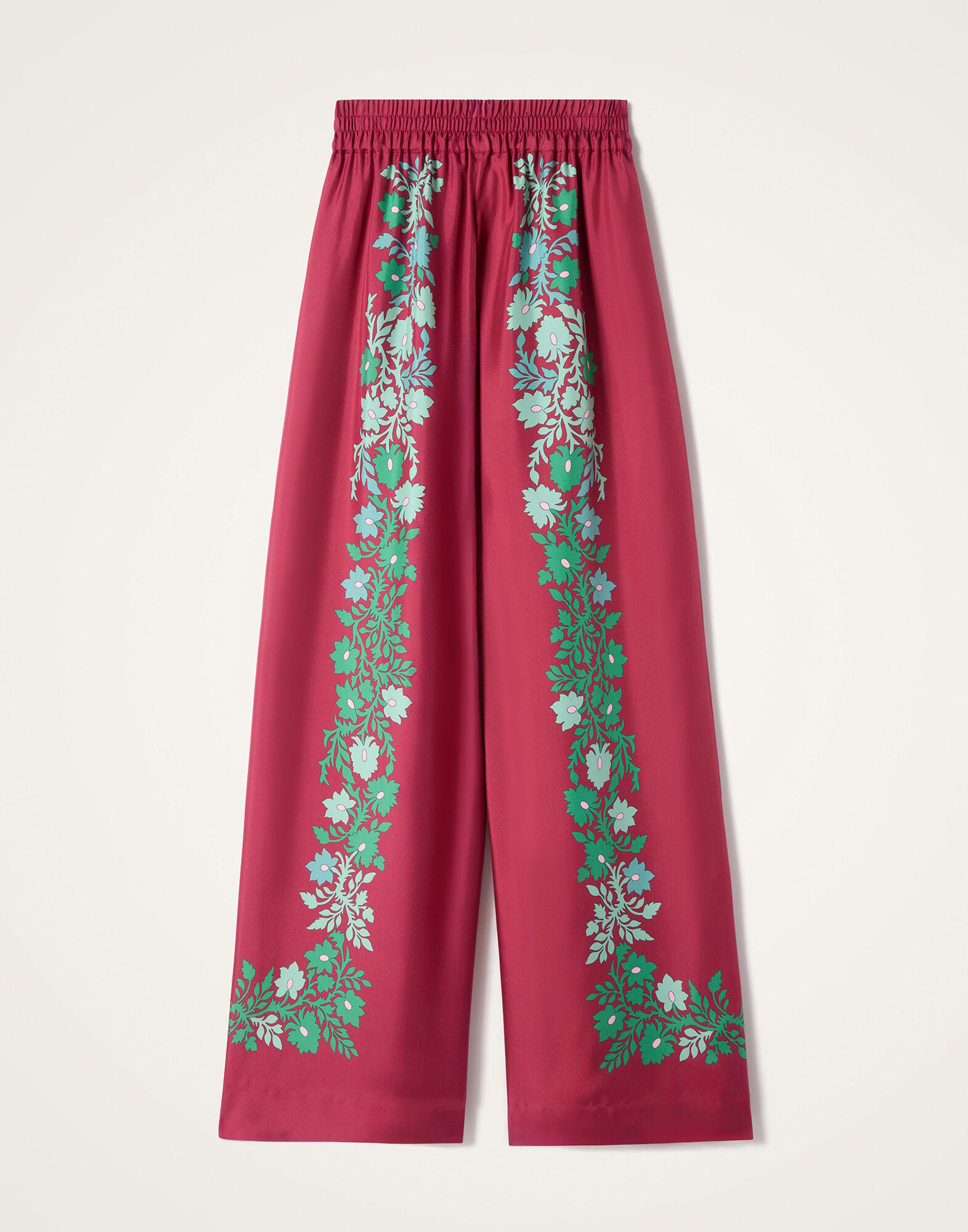 Palazzo Pants La DoubleJ: Regalia Placée Red TRO0026SIL006