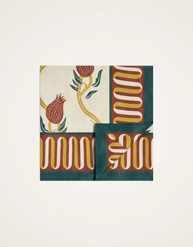 Large Tablecloth La DoubleJ: Melograno Placée Ivory TBC0018LIN008