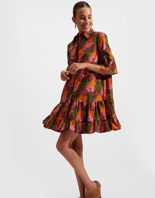 Choux Dress La DoubleJ: Orange Gerber DRE0205COT015