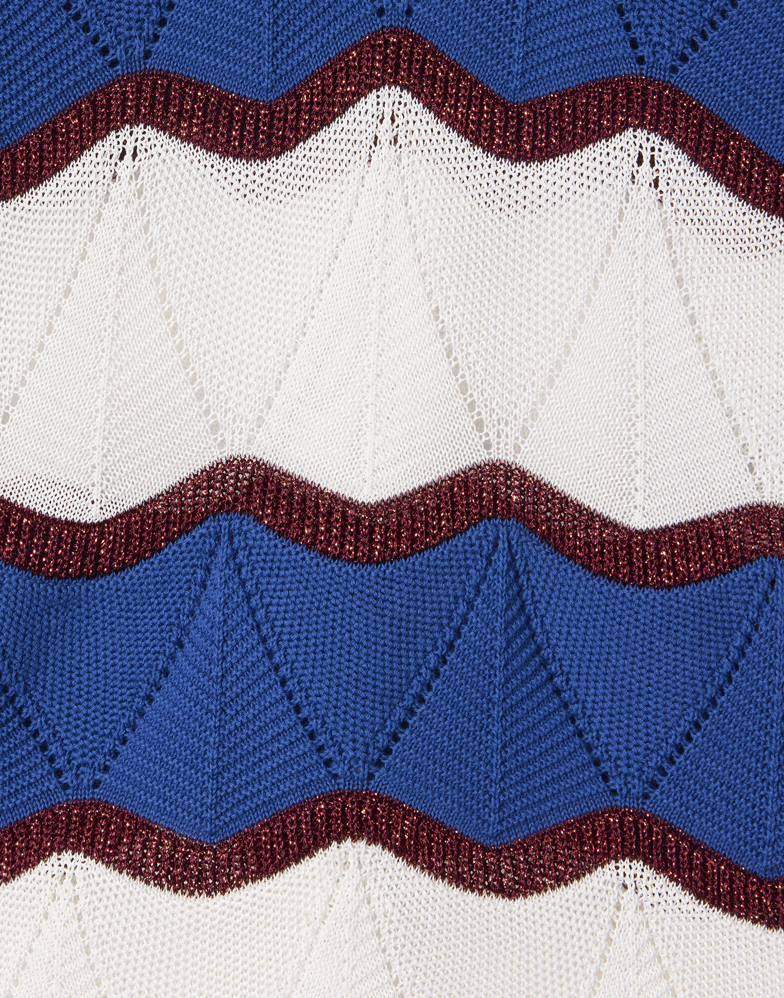 Hang Ten Top La DoubleJ: Color Block Ivory & Blue PUL0334KNI195